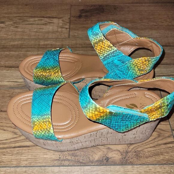 Sarto snakeskin wedge sandles - Picture 3 of 7